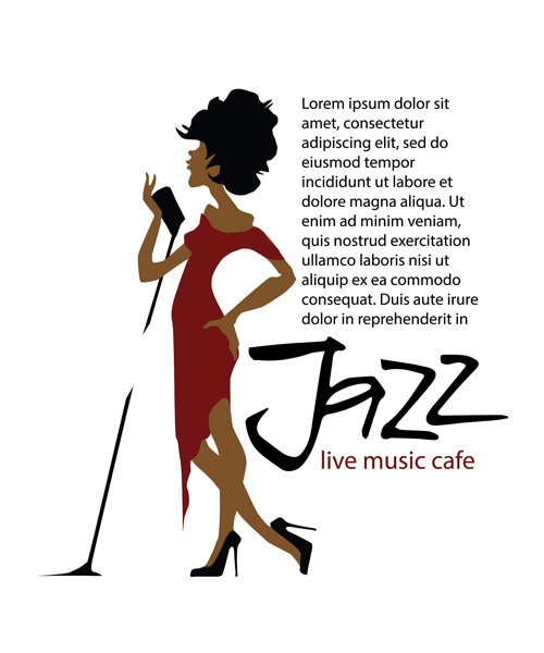 Jazz music poster vector 05 poster music Jazz   