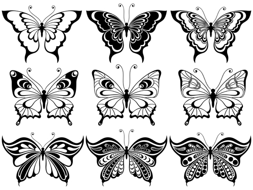 Beautiful decorative butterflies vector design 03 decorative butterflies beautiful   