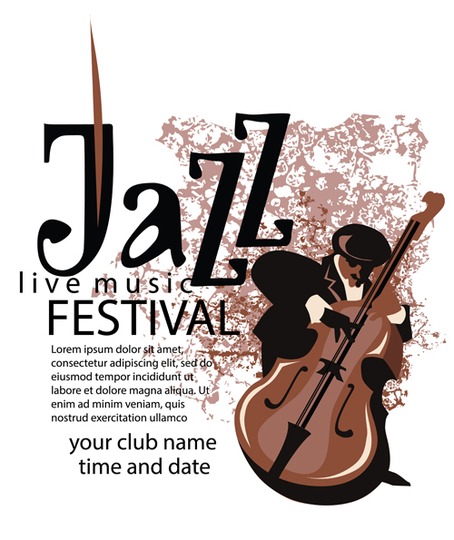 Jazz music poster vector 03 poster music Jazz   