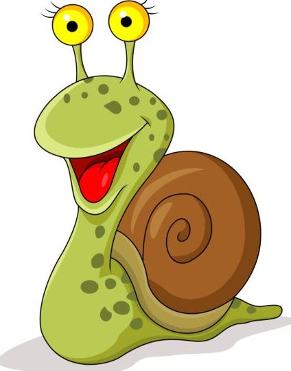 lovely cartoon snails vector 04 - GooLoc