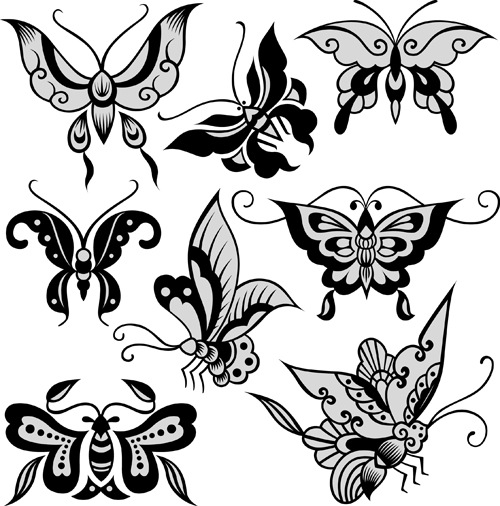 Beautiful decorative butterflies vector design 02 decorative butterflies beautiful   