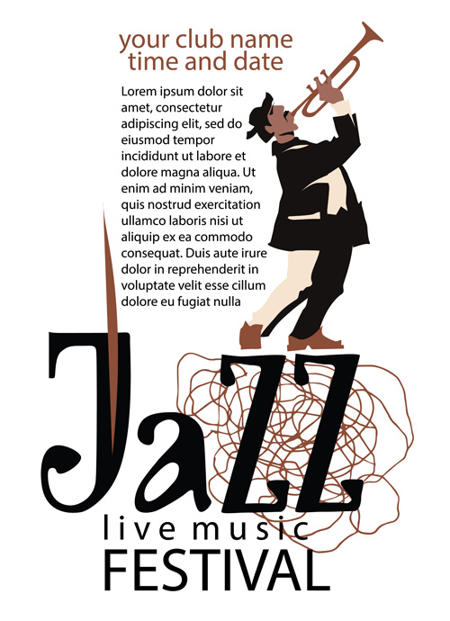 Jazz music poster vector 01 poster music Jazz   