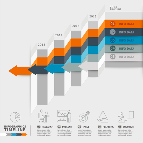 ladder with business template vector 01 template Ladder business   