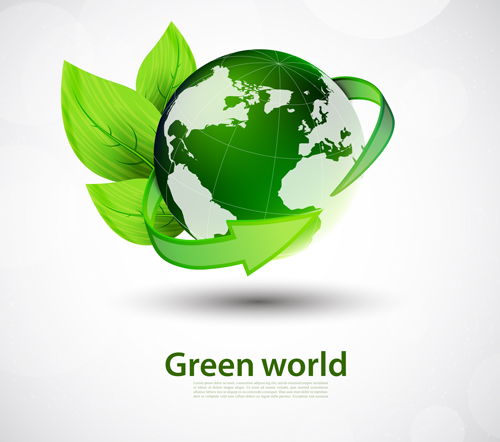 Green world and Eco background vector 01 world green eco background   