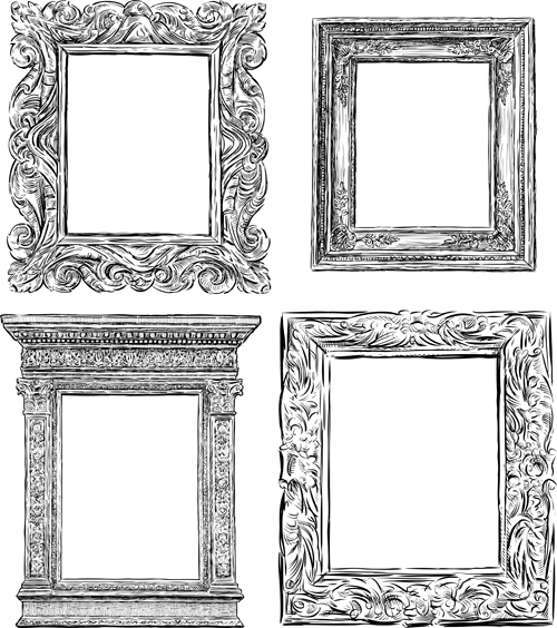 Classical photo frame vector material 05 photo frame classical   