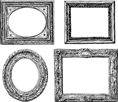 Classical photo frame vector material 03 photo frame classical   