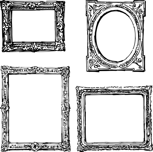 Classical photo frame vector material 02 photo frame classical   