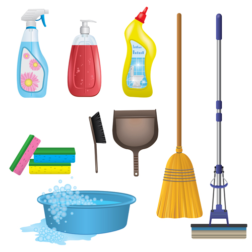 Various cleaning tools vector huge collection 09 Various tools huge collection cleaning   