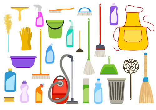 Various cleaning tools vector huge collection 08 Various tools huge collection cleaning   