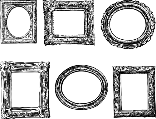 Classical photo frame vector material 01 photo frame classical   