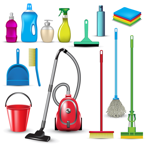 Various cleaning tools vector huge collection 06 Various tools huge collection cleaning   