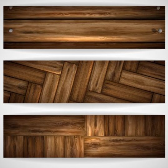 Woodboard texture banners vector set 02 Woodboard texture banners   