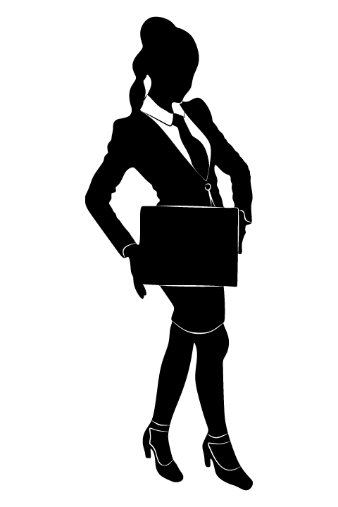 Professional Women vector silhouettes set 24 women silhouettes professional   