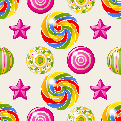 Sweet candies vector seamless pattern 05 sweet seamless pattern candies   