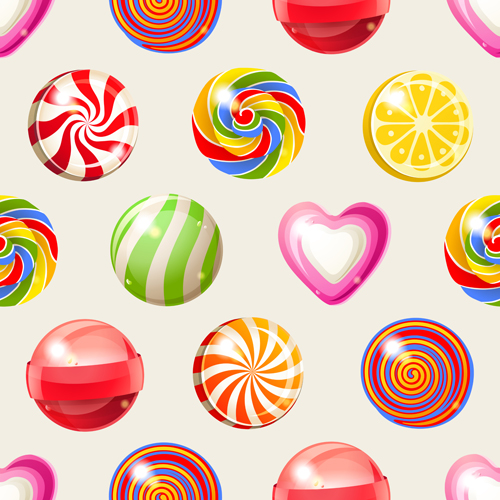 Sweet candies vector seamless pattern 02 sweet seamless pattern candies   