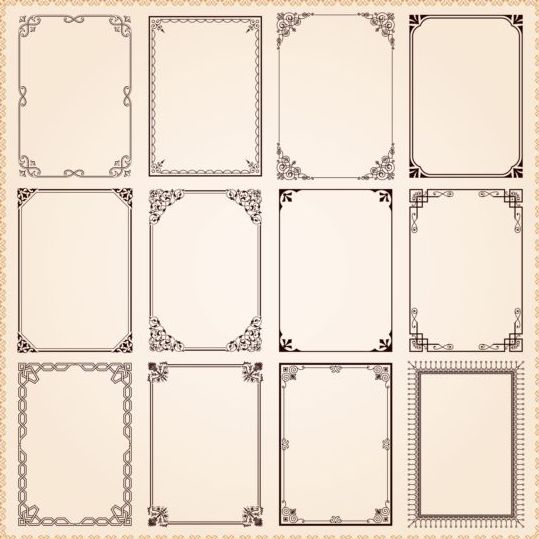 Vintage decor frame vector material 03 vintage frame decor   