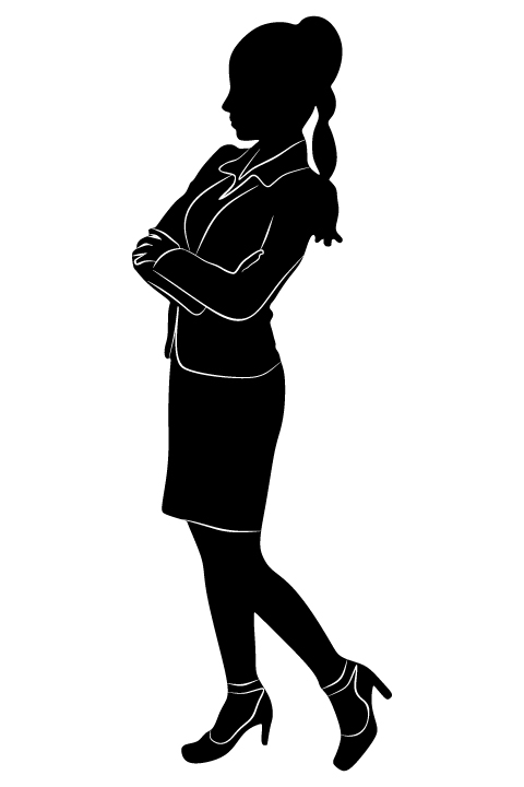 Professional Women vector silhouettes set 12 women silhouettes professional   