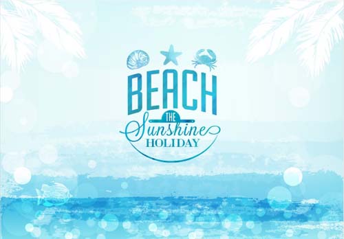 Sunshine sea holiday background vector sunshine holiday background   