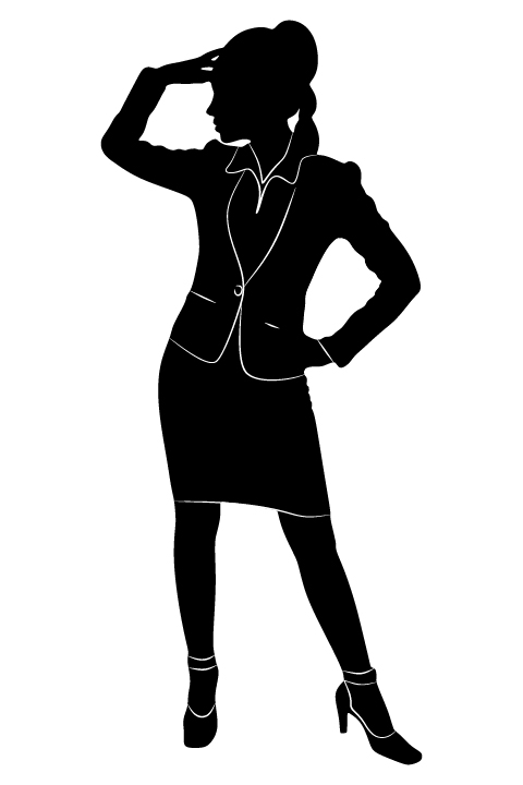 Professional Women vector silhouettes set 11 women silhouettes professional   