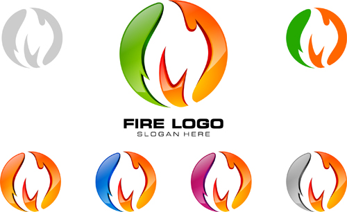 Abstract fire logos vector 01 logos fire abstract   