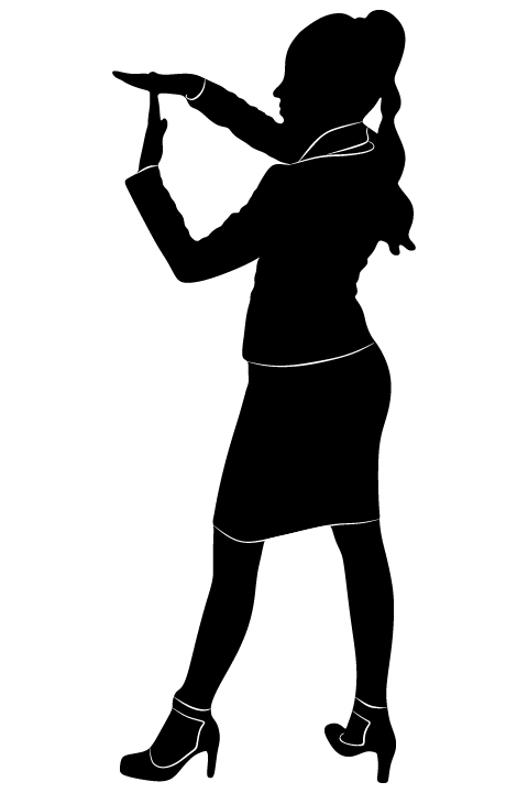 Professional Women vector silhouettes set 10 women silhouettes professional   