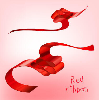 Beautiful red ribbon set 07 ribbon beautiful   