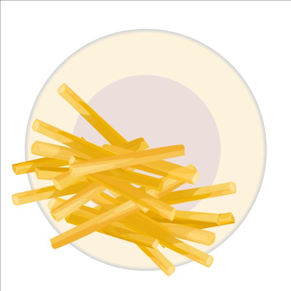 Realistic fries vector material realistic fries   