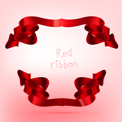 Beautiful red ribbon set 06 ribbon beautiful   