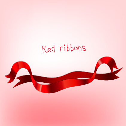 Beautiful red ribbon set 05 ribbon beautiful   