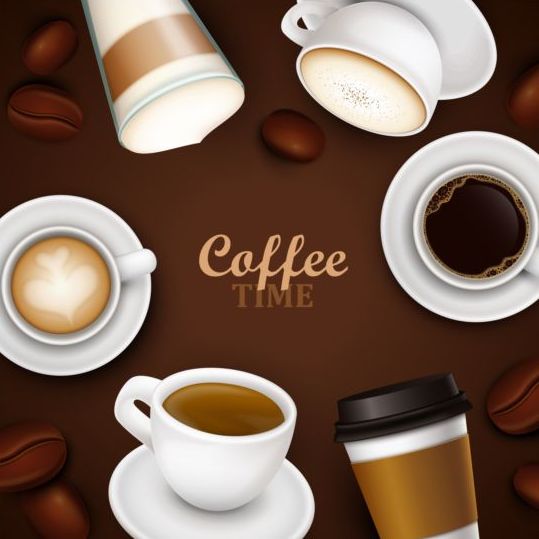 elegant caffee art background vector 08 elegant caffee background   