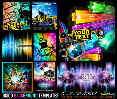 Club flyers template vector 04 template flyers club   