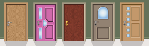 Different doors vector template doors different   