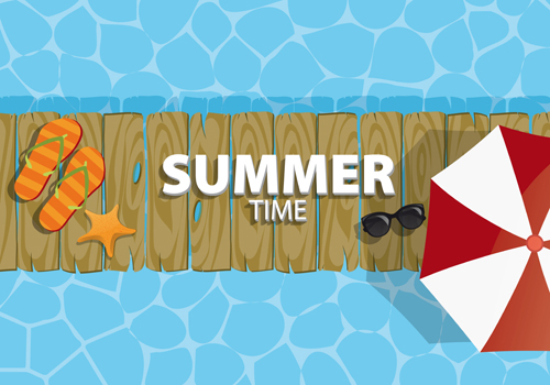 Summer holiday background with wood board vector 04 wood summer holiday board background   