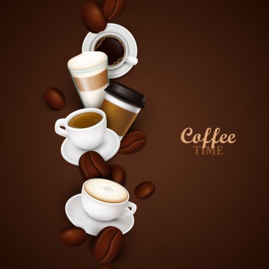 elegant caffee art background vector 06 elegant caffee background   