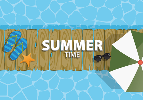 Summer holiday background with wood board vector 02 wood summer holiday board background   