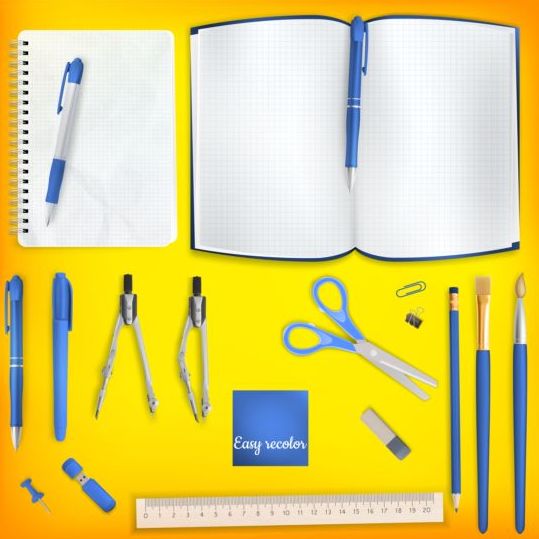 School supplies with colored background 03 supplies school colored background   