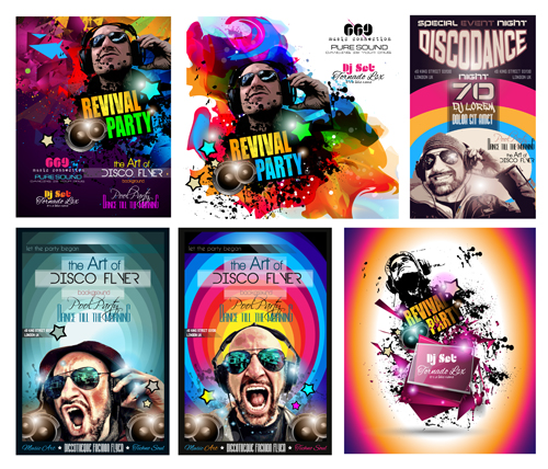 Club flyers template vector 02 template flyers club   