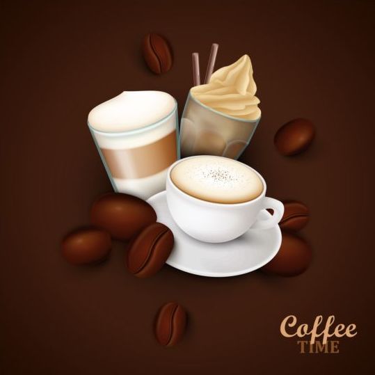 elegant caffee art background vector 04 elegant caffee background   