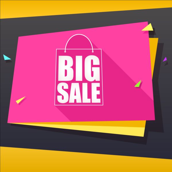 Big sale background with paper vector 02 sale paper big background   