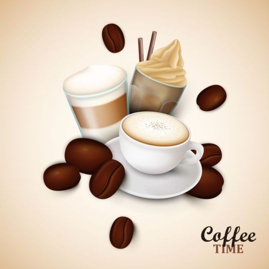 elegant caffee art background vector 03 elegant caffee background   