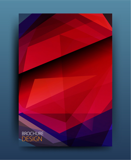 Geometric polygon brochure cover modern design 04 polygon modern geometric cover brochure   