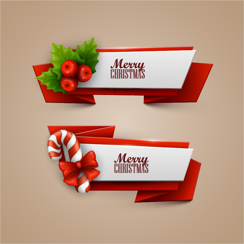 Vector christmas banners illustration set 01 illustration christmas banners   