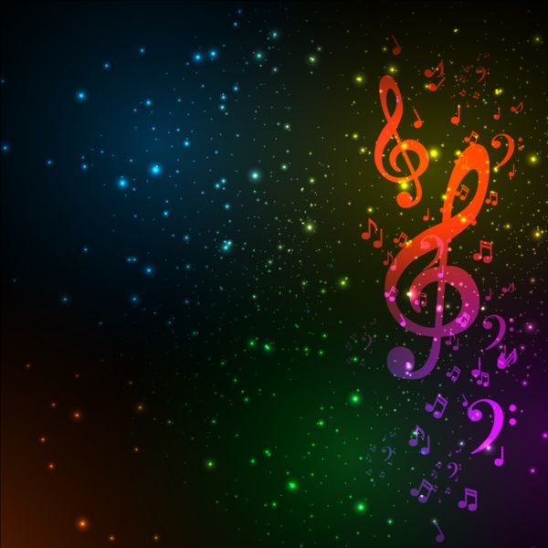 Music note with star light background vector star note music light background   