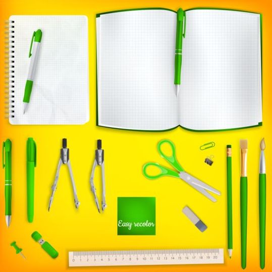 School supplies with colored background 07 supplies school colored background   
