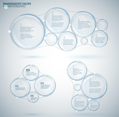 Transparent drops infographics vector 01 transparent infographics Drops   