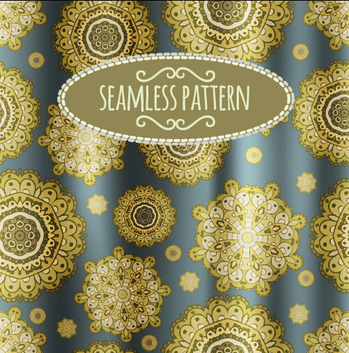 Floral seamless pattern with silk vectors 06 silk seamless pattern floral   