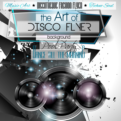 Fashion club disco party flyer template vector 01 template party flyer fashion disco club   