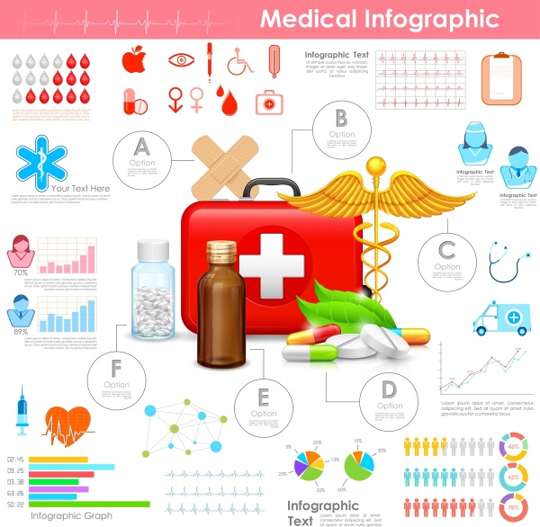 Medical medical data infographics vector medical infographics data   