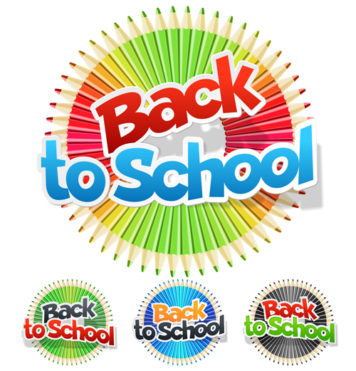 Back to school fashion vector material 04 school material fashion back   