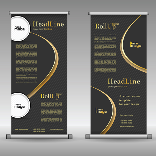 Scrolls business banners vector set 10 scrolls business banners   